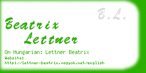 beatrix lettner business card